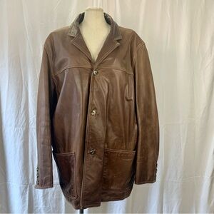 Y2K Brown Danier Leather Jacket